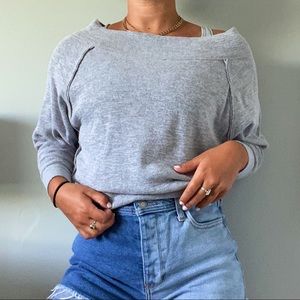 Free People Off the Shoulder Crewneck